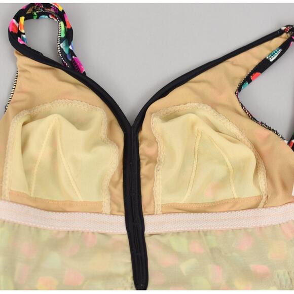 80s Maxine of Hollywood Black and Pink Retro Print Swimsuit - Picture 8 of 16